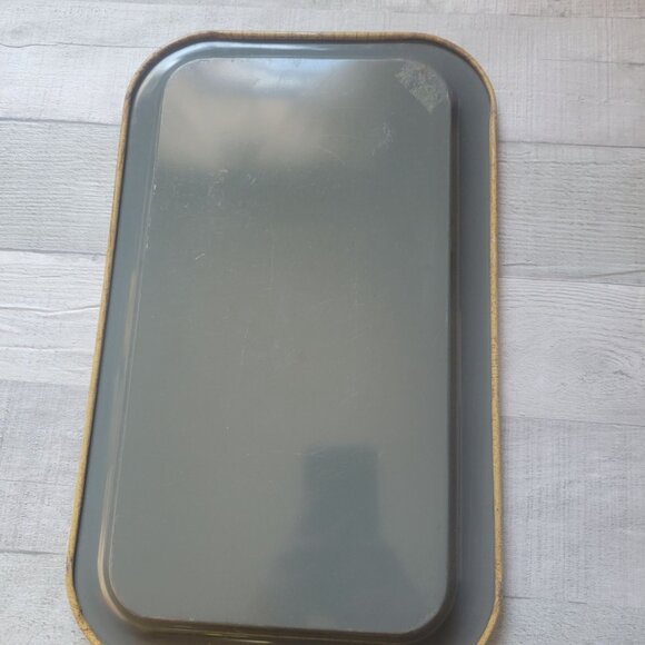 Set Of 2 Vintage Mid-Century Decorative Trays With Floral Lace Design - Picture 6 of 8